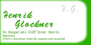 henrik glockner business card
